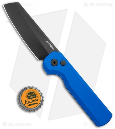 Arcform Slimfoot Automatic Knife Blue Aluminum (3.1" Black)