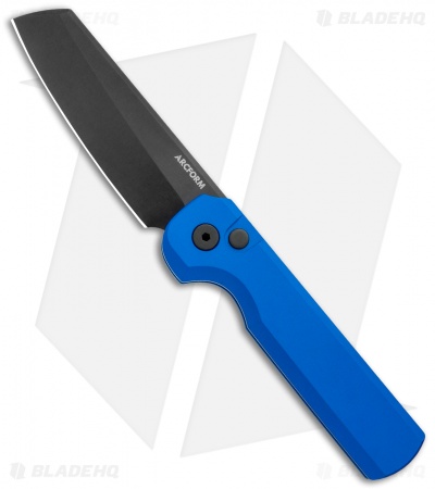 Arcform Slimfoot Automatic Knife Blue Aluminum (3.1" Black)