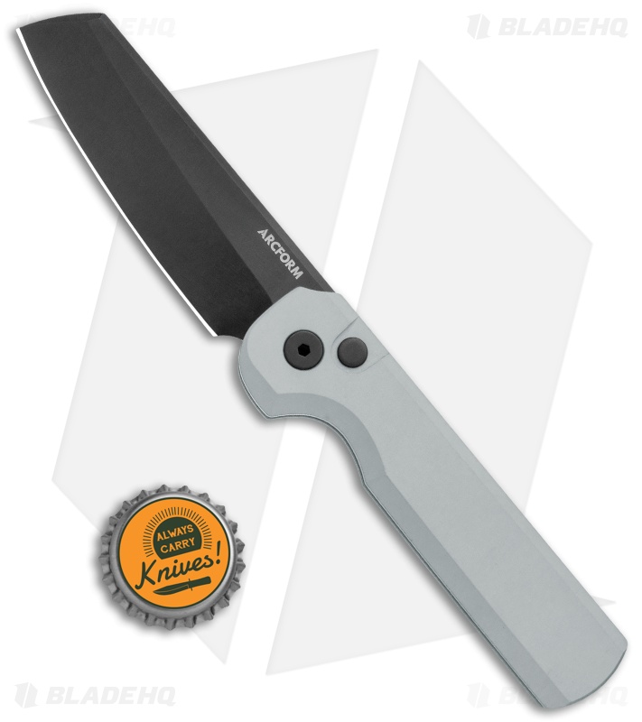 Arcform Slimfoot Automatic Knife Gray Aluminum (3.1" Black)