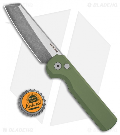 Arcform Slimfoot Automatic Knife Green Aluminum (3.125" Acidwash)