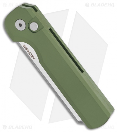 Arcform Slimfoot Automatic Knife Green Aluminum (3.125" Acidwash)