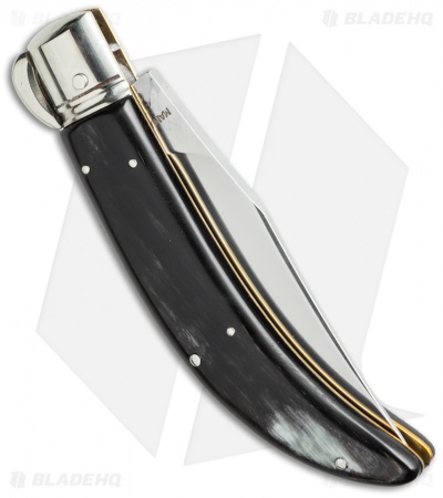 Lepre 9" Sicilian Picklock Automatic Knife Dark Horn (3.7" Satin)