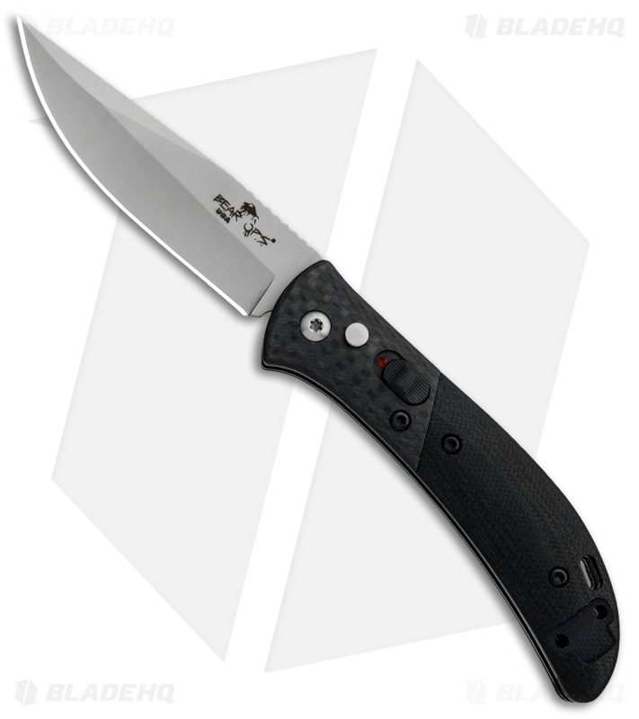 Bear OPS Bold Action IX Automatic Knife Black G-10/ CF (2.8" Bead Blast) 