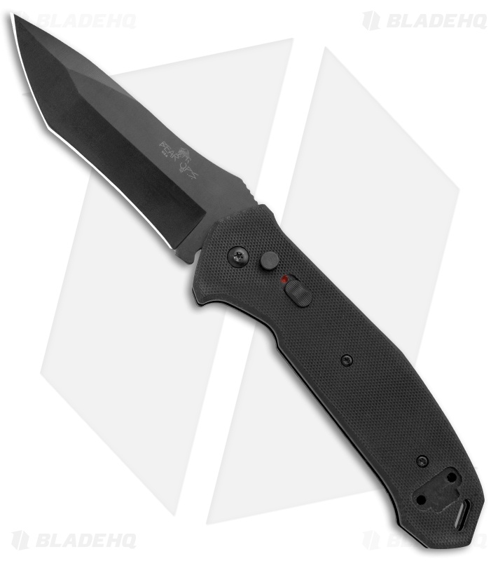 Bear OPS Bold Action V Tanto Automatic Knife Black G-10 (3.75" Black) 