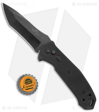 Bear OPS Bold Action V Tanto Automatic Knife Black G-10 (3.75" Black) 