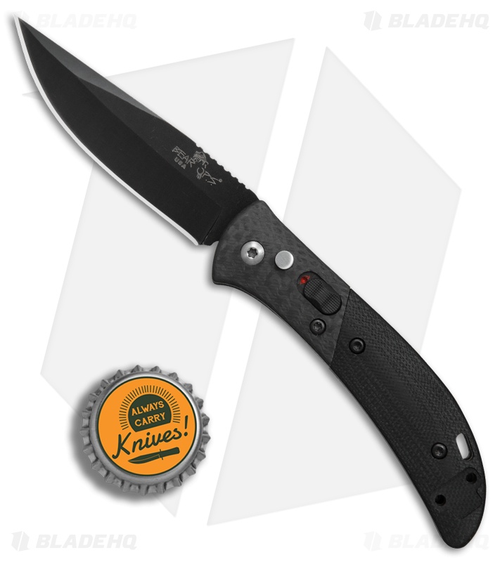 Bear OPS Bold Action IX Automatic Knife Black G-10/ Carbon Fiber (2.8" Black) 