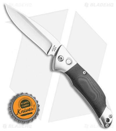 Bear and Son Automatic Lockback Knife Black G-10  (2.75" Satin)