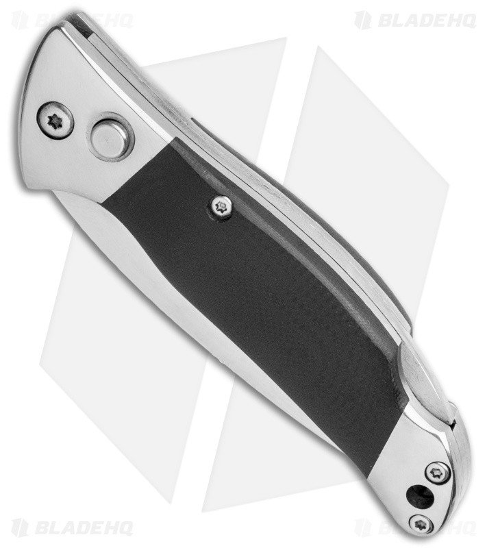 Bear and Son Automatic Lockback Knife Black G-10  (2.75" Satin)