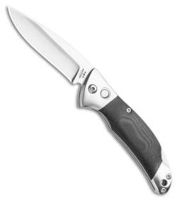 Bear and Son Automatic Lockback Knife Black G-10  (2.75" Satin)