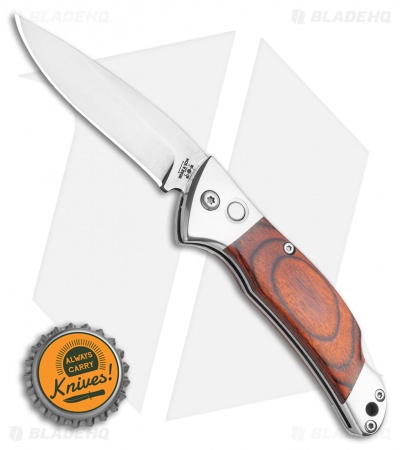 Bear and Son Automatic Lockback Knife Rosewood  (2.75" Satin)