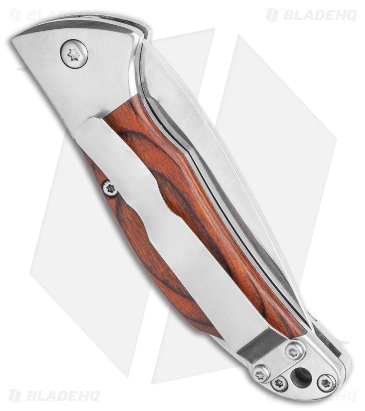 Bear and Son Automatic Lockback Knife Rosewood  (2.75" Satin)
