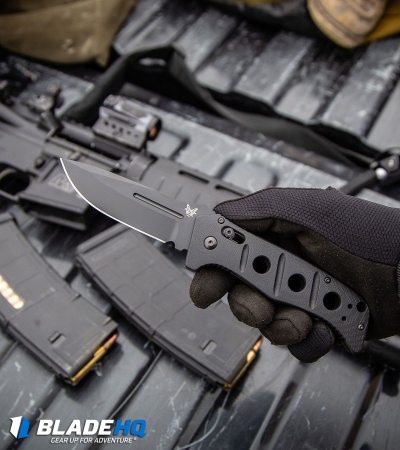 Benchmade 2750 Adamas Automatic Knife w/ Black Handle (3.82" Black) 2750BK