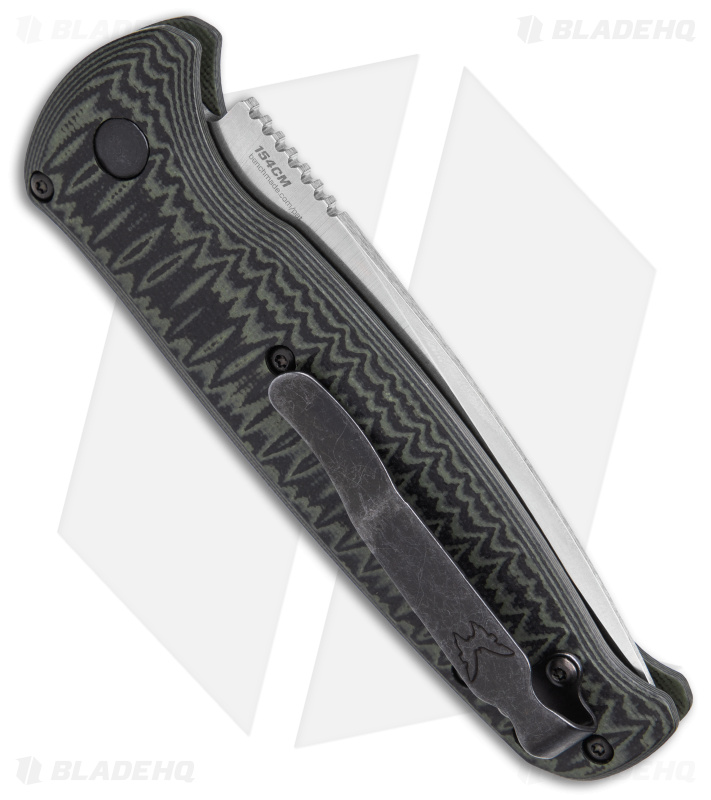 Benchmade CLA Compact Lite Auto Knife Green/Black G-10 (3.4" Satin) 4300-1