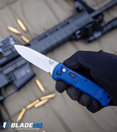 Benchmade 4400-1 Casbah Automatic Knife Blue Grivory (3.4" Satin) 