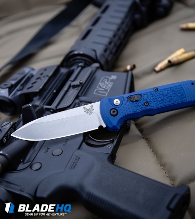 Benchmade 4400-1 Casbah Automatic Knife Blue Grivory (3.4" Satin) 