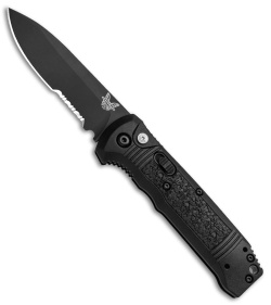 Benchmade 4400SBK Casbah Automatic Knife Black Grivory (3.4" Black Serr) 