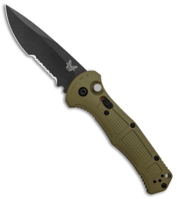 Benchmade Claymore Auto Knife OD Green Grivory (3.6" Black Serr) 9070SBK-1