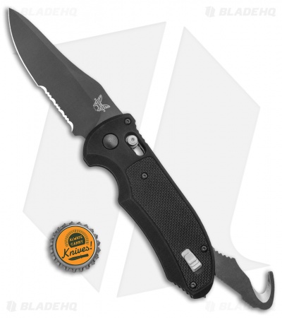 Benchmade Triage AXIS Lock Automatic Knife (3.58" Black Serr) 9170SBK