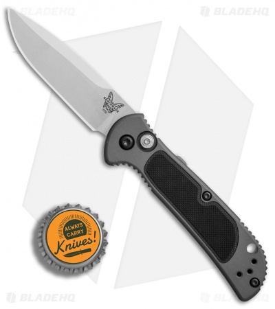 Benchmade 9750 Mini Coalition Automatic Knife Gray Al/Black G-10 (2.9" Satin) 