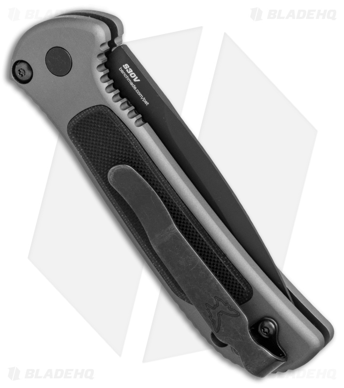 Benchmade 9750BK Mini Coalition Automatic Knife Gray Al/Black G-10 (2.9" Black) 