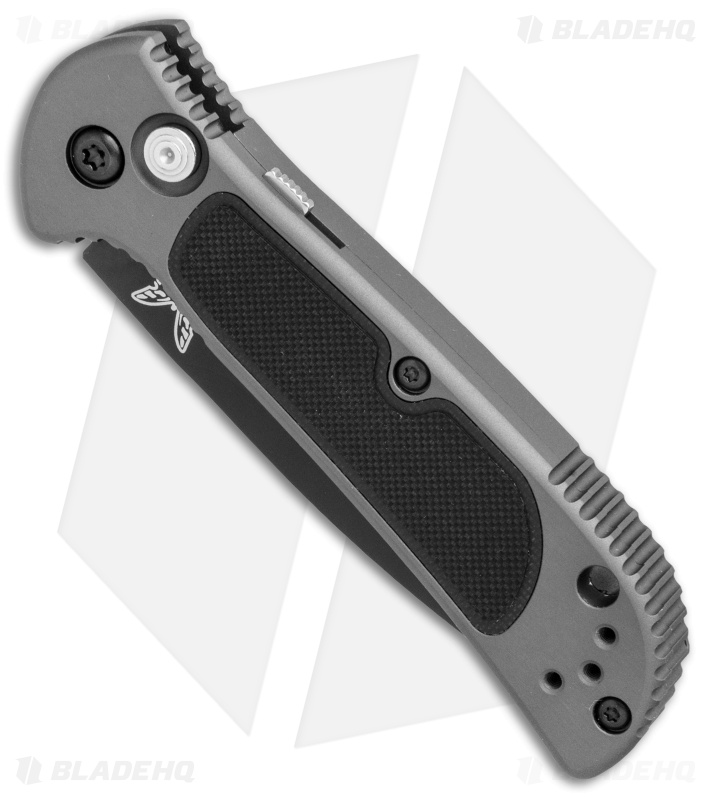 Benchmade 9750BK Mini Coalition Automatic Knife Gray Al/Black G-10 (2.9" Black) 