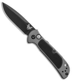 Benchmade 9750BK Mini Coalition Automatic Knife Gray Al/Black G-10 (2.9" Black) 