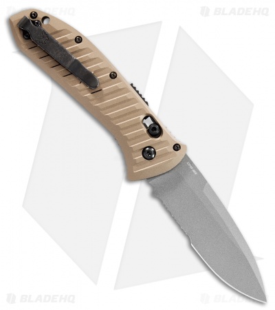 Benchmade Auto Presidio II Auto Knife Bronze Al. (3.7" Gray Serr) 5700SGY-1