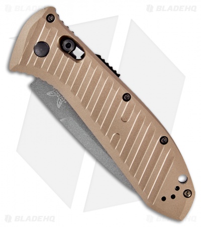 Benchmade Auto Presidio II Auto Knife Bronze Al. (3.7" Gray Serr) 5700SGY-1