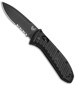 Benchmade 5700SBK Auto Presidio II Automatic Knife  (3.7" Black Serr) 