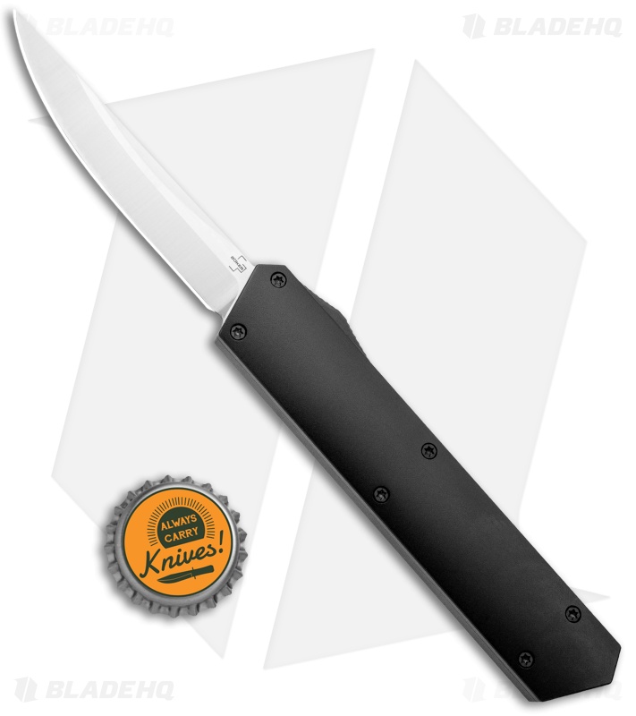 Boker Kwaiken OTF Automatic Knife Black Aluminum (3.375" Satin) 06EX551