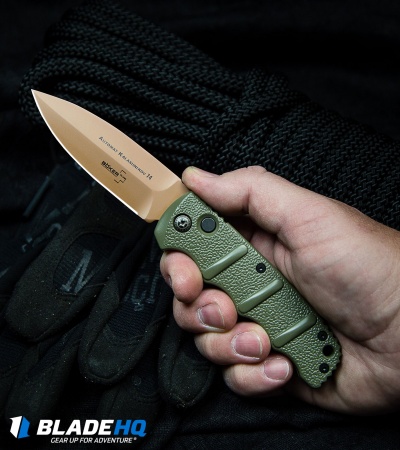 Boker Desert Warrior Kalashnikov Dagger Automatic Knife OD Green (3.3" D2)