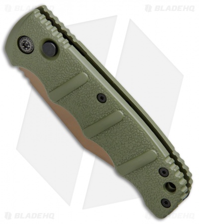 Boker Desert Warrior Kalashnikov Bowie  Automatic Knife OD Green (D2 Copper)