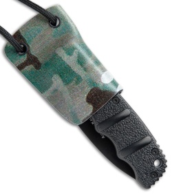 Linos Kydex Sheath for Boker Kalashnikov w/ Neck Cord - Green Camo