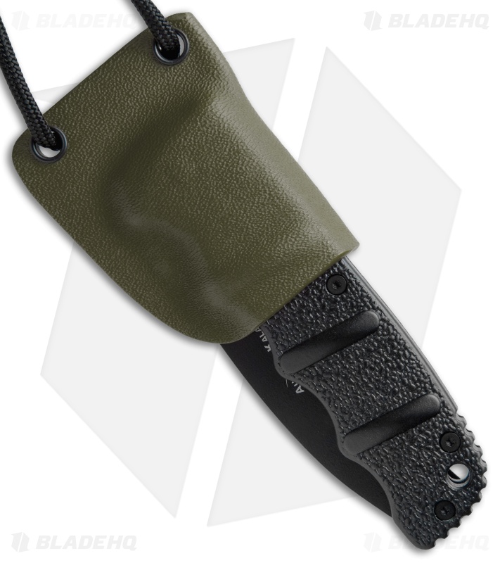 Linos Kydex Sheath for Boker Kalashnikov w/ Neck Cord -  OD Green