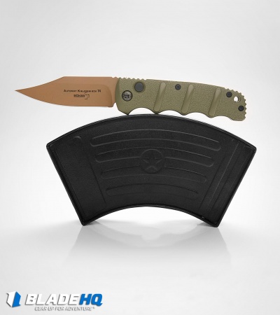 Boker Desert Warrior Kalashnikov Bowie  Automatic Knife OD Green (D2 Copper)