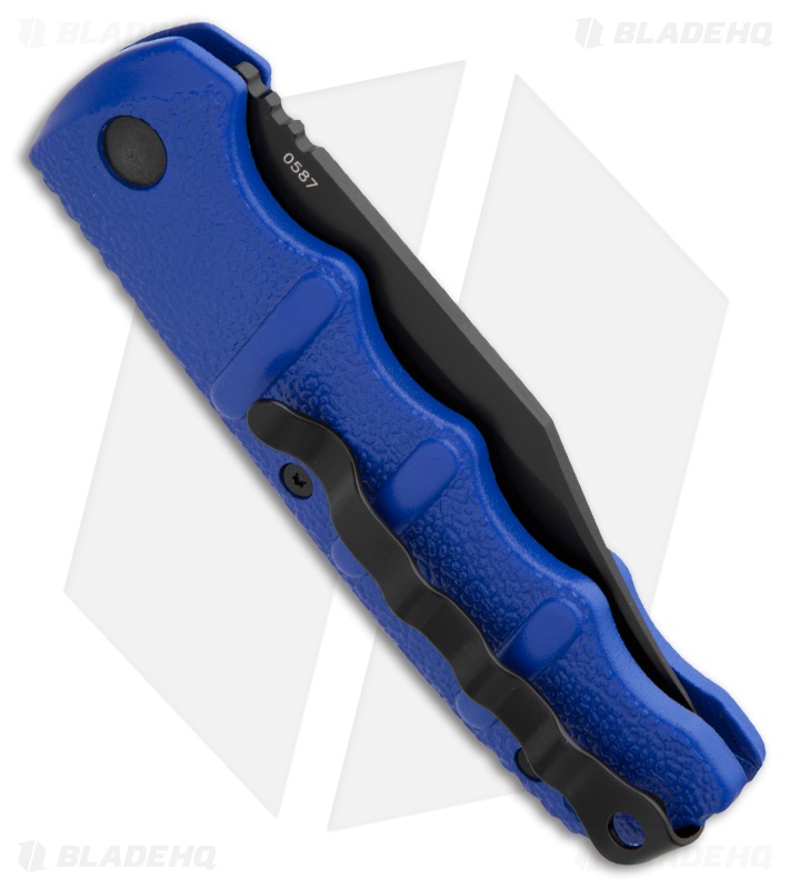 Boker Kalashnikov Automatic Knife Blue w/ Bowie Blade (3.35" Black Plain)