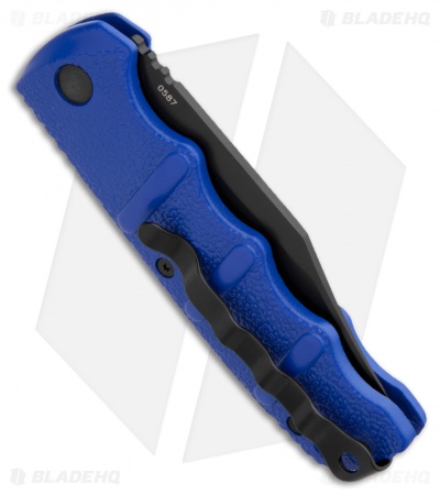 Boker Kalashnikov Automatic Knife Blue w/ Bowie Blade (3.35" Black Plain)