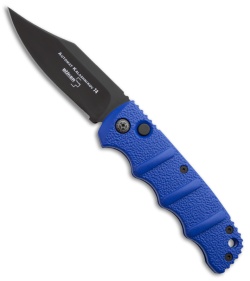Boker Kalashnikov Automatic Knife Blue w/ Bowie Blade (3.35" Black Plain)
