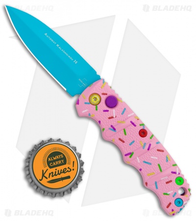 Boker Mini Dessert Warrior® Kalashnikov Dagger Automatic Knife (2.5" Blue) Donut