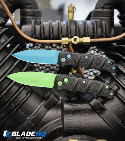 Boker Blue Scorpion Kalashnikov Dagger Automatic Knife (3.25" Electric Blue D2)
