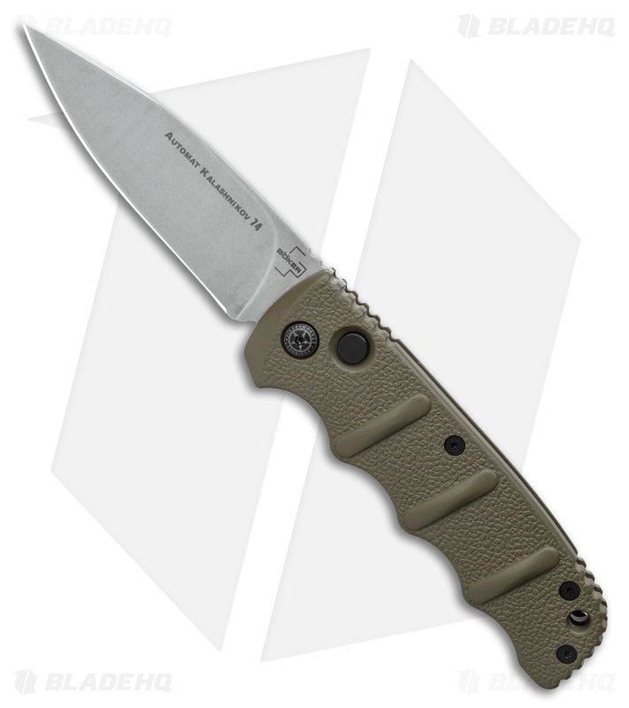 Boker Kalashnikov Automatic Knife OD Green (3.25" XHP Stonewash)