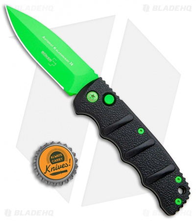 Boker Green Mamba Kalashnikov Dagger Automatic Knife (3.25" Electric Green D2)