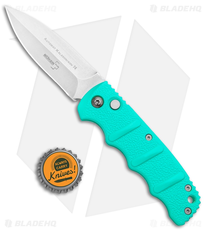 Boker Kalashnikov Dagger Automatic Knife Tyranny Teal (3.25" Stonewash)