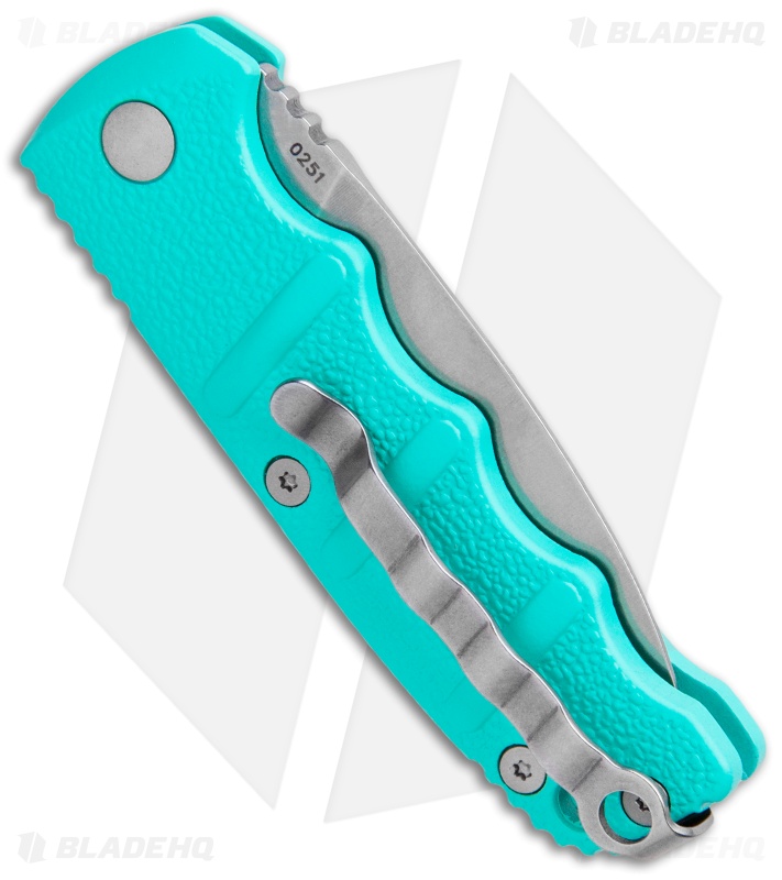 Boker Mini Kalashnikov Dagger Automatic Knife Tyranny Teal (2.5" Stonewash)