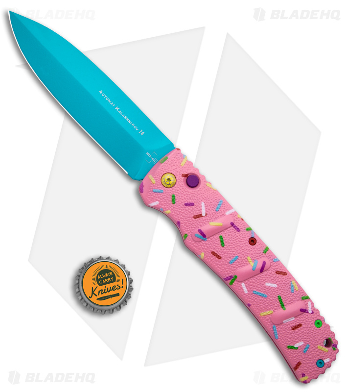 Boker XXL Kalashnikov Exclusive Dessert Warrior® Automatic Knife (4.75" Blue)