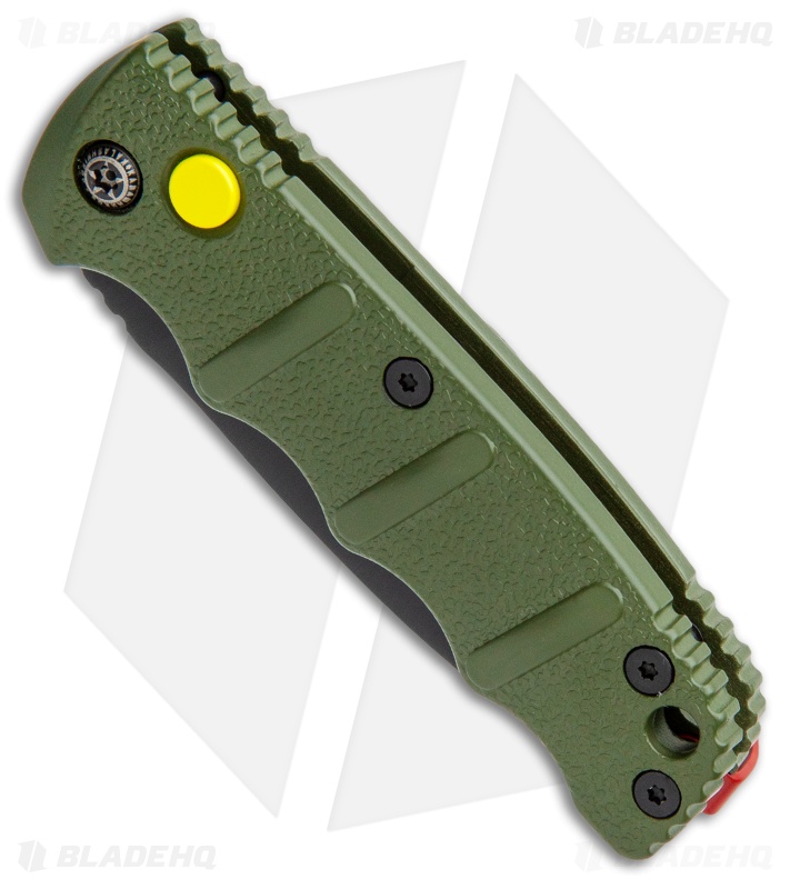 Boker Mini Warhawk Kalashnikov Dagger Automatic Knife Green (2.5" Black D2)