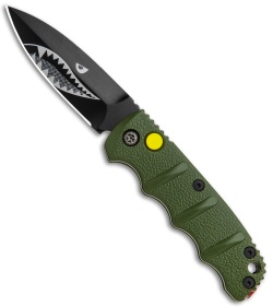 Boker Mini Warhawk Kalashnikov Dagger Automatic Knife Green (2.5" Black D2)