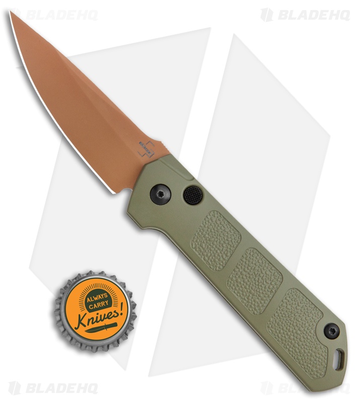 Boker Burnley Kihon Desert Warrior Drop Point Automatic Knife (3.3" Copper D2)