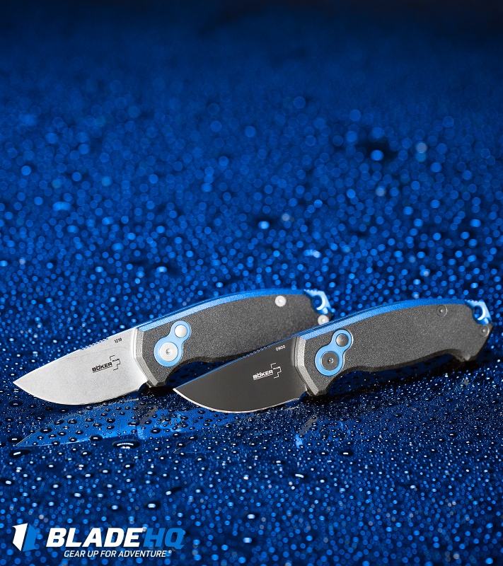 Boker Vox Kompakt CA Legal Automatic Knife (1.9" Black D2)