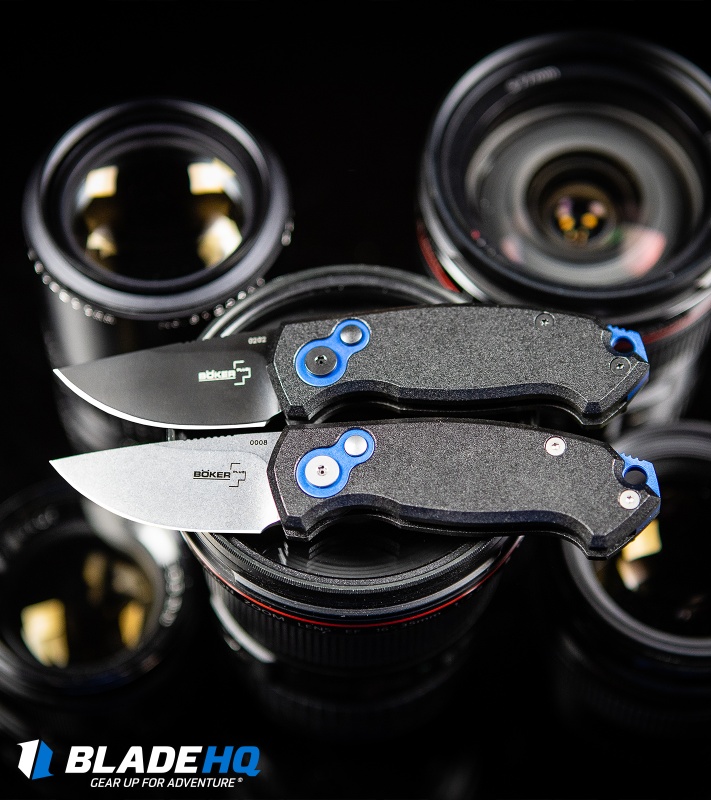 Boker Vox Kompakt CA Legal Automatic Knife (1.9" Black D2)